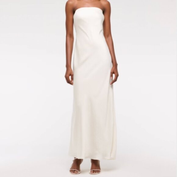 The Abercrombie & Fitch Julia Slip Strapless Scarf Maxi Dress SZ XLP NWT - Picture 5 of 7